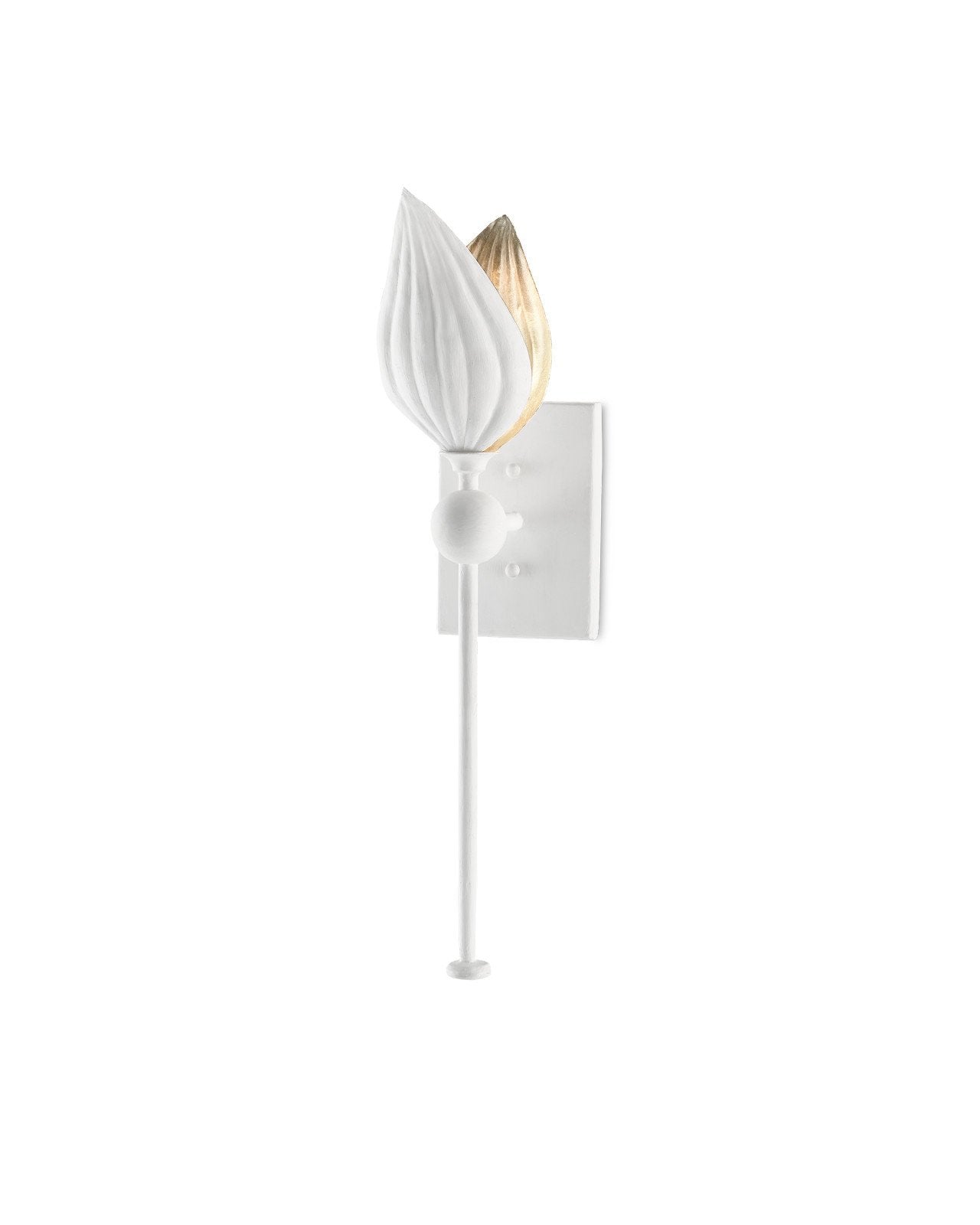 Peace Lily White Wall Sconce